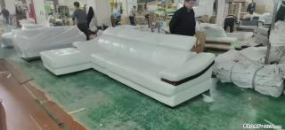 【大厂仿真皮沙发】实木框架，高回弹海绵45密度。全新包装，质量非常好，3.6米右贵妃 - 临沂28生活网 linyi.28life.com